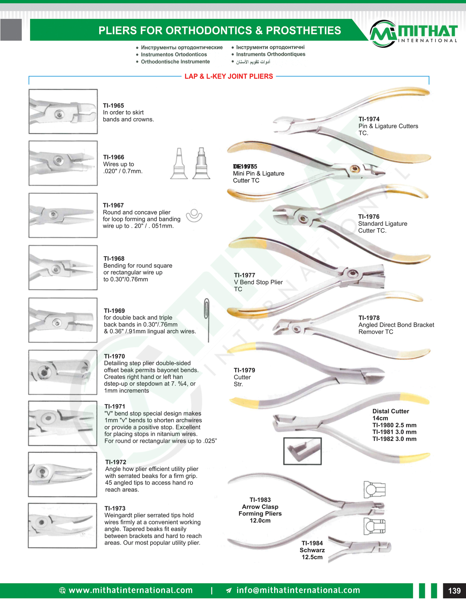 Orthodontic Instruments & Pliers